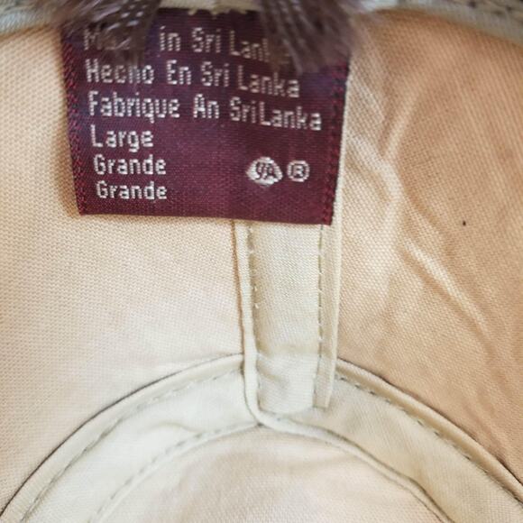 Dorfman Pacific Hat Safari Fitted Mens Large Khaki Tan Vent Eyelets Outdoor - Picture 8 of 9